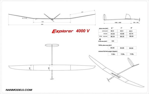 F5J EXPLORER BF 4000 (X-tail / V-tail)